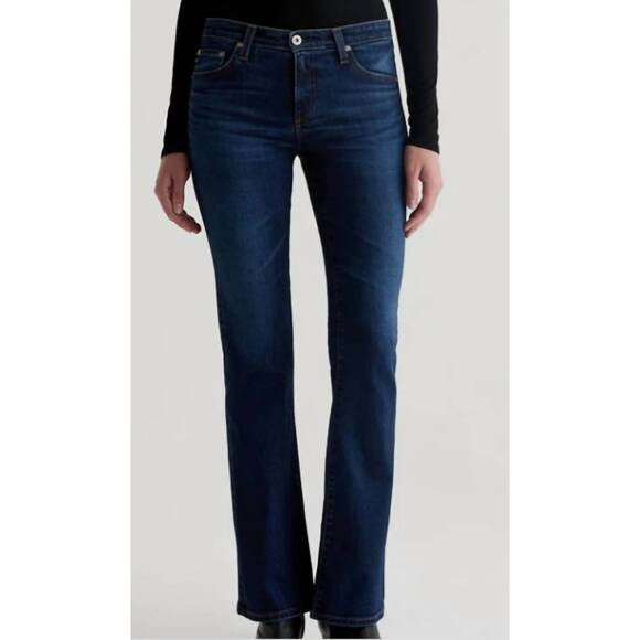 NEW AG JEANS angel low rise boot jeans in blue